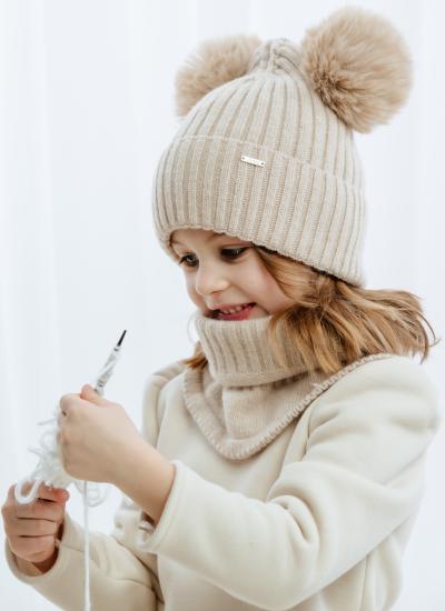 Снуд для девочки ALINE merino Розовая Jamiks для девочки ALINE merino Golf R.0 j.róż | Головные уборы и аксессуары для девочек