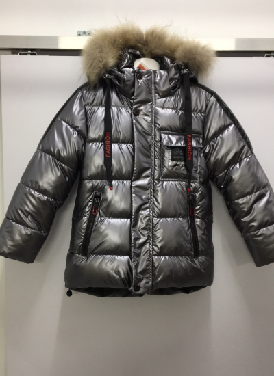 Зимняя тёплая куртка JPLT для мальчика H-209 SILVER | Верхняя одежда для мальчиков