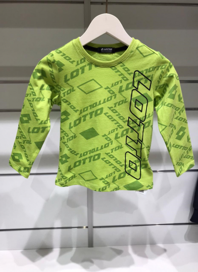 Лонгслив салатовый Geometrik shade Lotto для мальчика LTBFW112 | Футболки, лонгсливы, кенгурушки для мальчиков