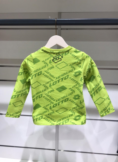 Лонгслив салатовый Geometrik shade Lotto для мальчика LTBFW112 | Футболки, лонгсливы, кенгурушки для мальчиков