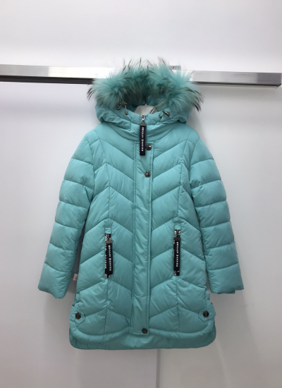 Пальто зимнее с натуральной опушкой R&M Kids для девочки A21492-293 | Верхняя одежда для девочек